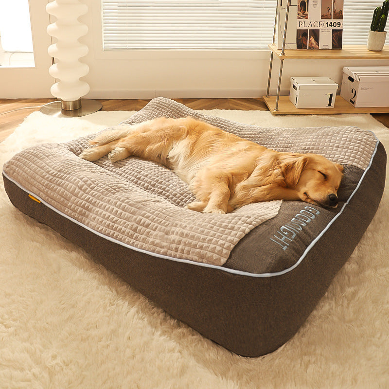 Large Thick Scratch-resistant Spine Protection Dog  Bed