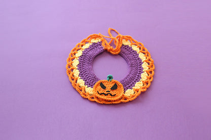 Halloween Cat Collar Handmade Hats Pumpkin Costume