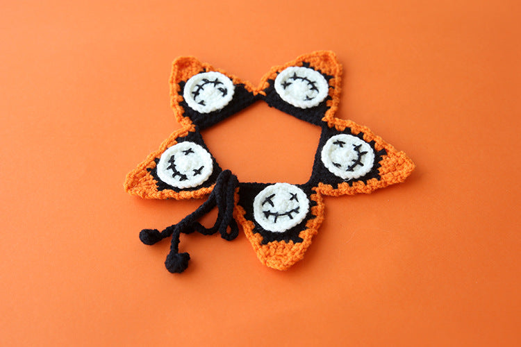 Halloween Cat Collar Handmade Hats Pumpkin Costume