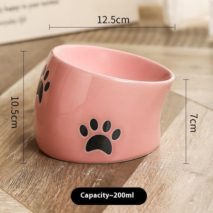 Ceramic Cat Feeding Bowl