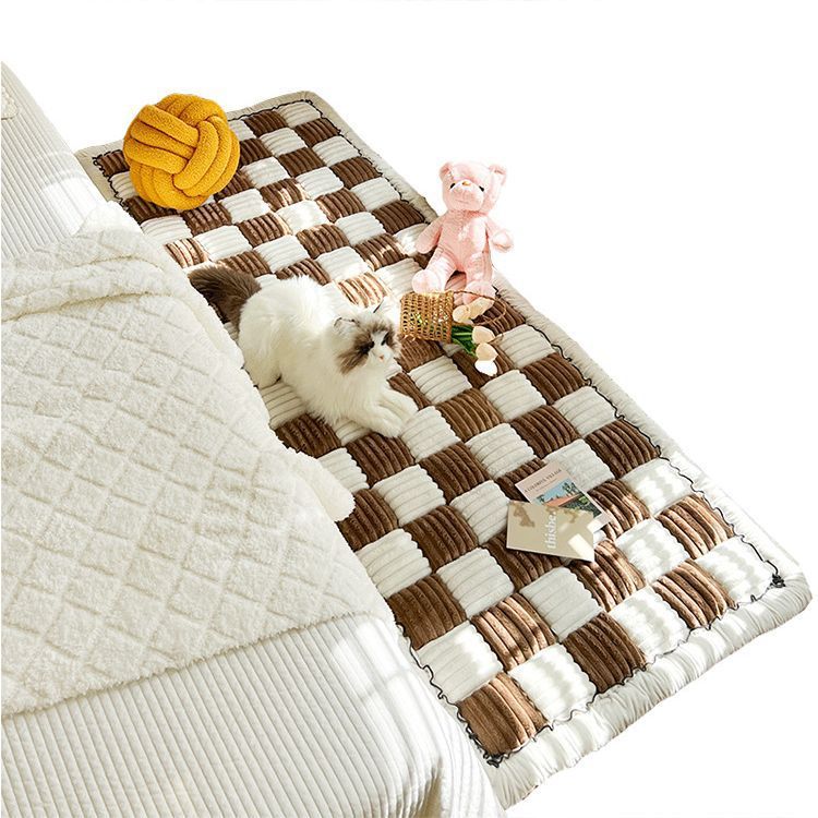 Pet Square Checkered Rug Sofa Cover